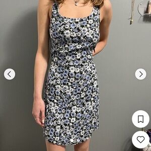 American Eagle Outfitters floral back cutout dress xs